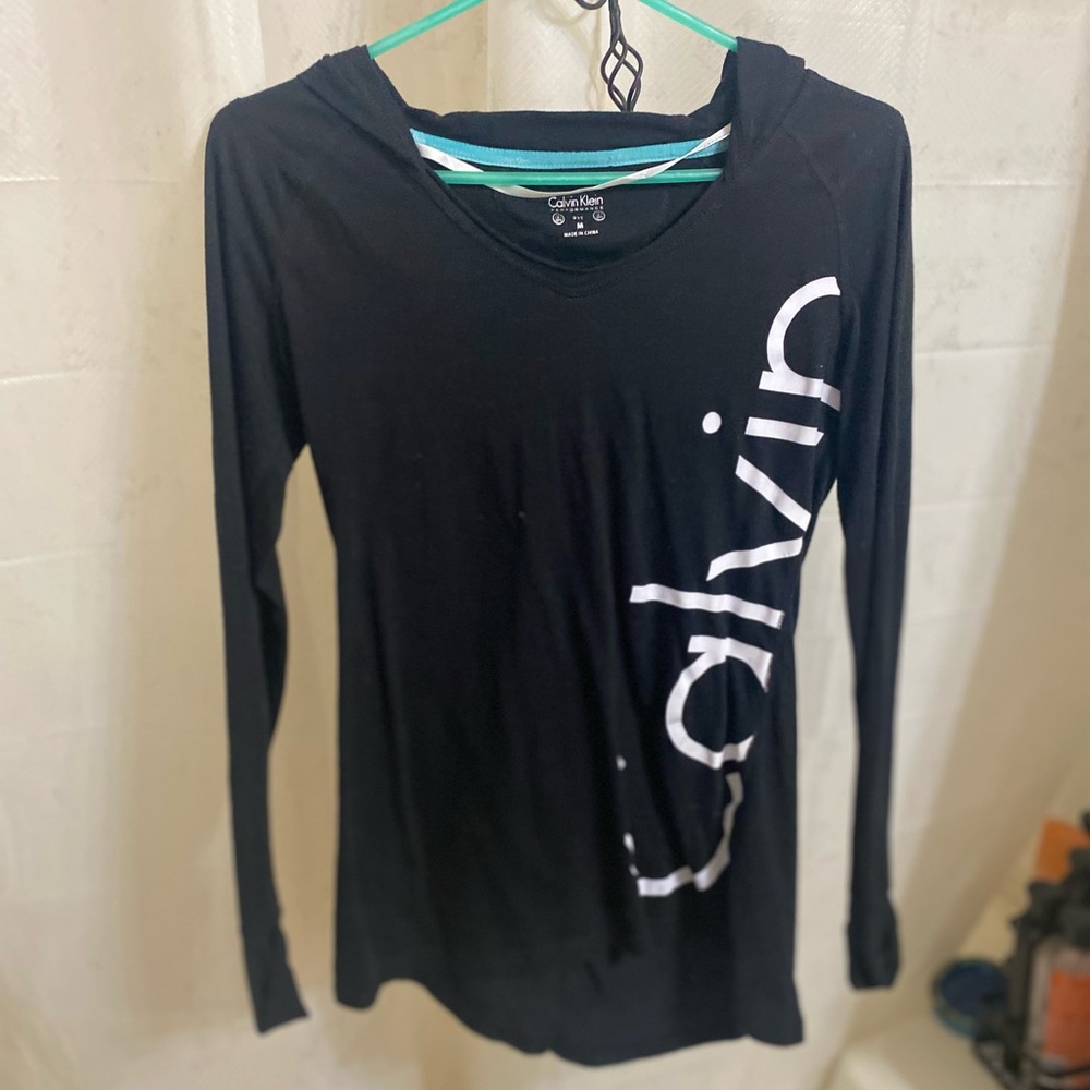 Calvin Klein Black Graphic Long Sleeve Hoodie